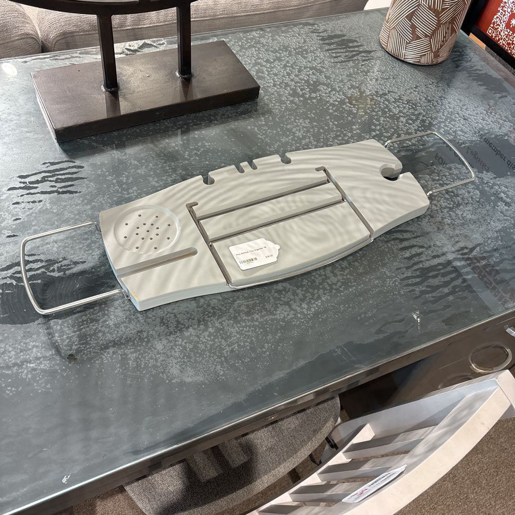 Grey Bathtub Tray Organizer SMALLS