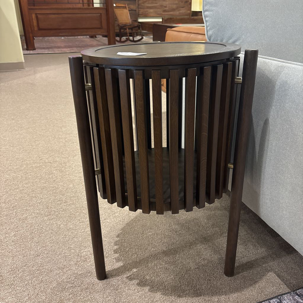 Houston Brown Round Story Side Table
