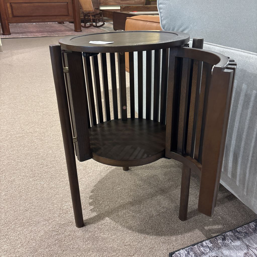 Houston Brown Round Story Side Table