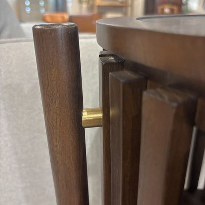 Houston Brown Round Story Side Table