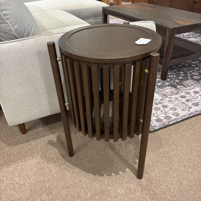 Houston Brown Round Story Side Table