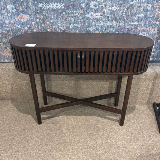 Houston Brown Oval Console Table