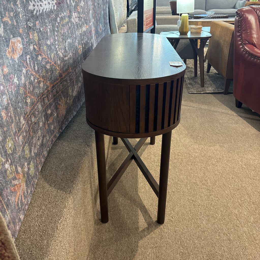 Houston Brown Oval Console Table