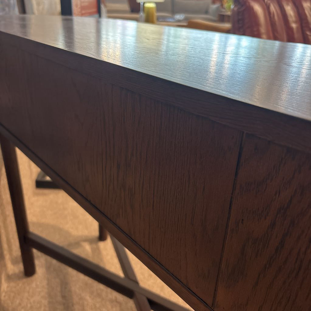 Houston Brown Oval Console Table