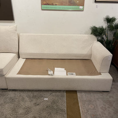 Large White Fabric Modular Sectional