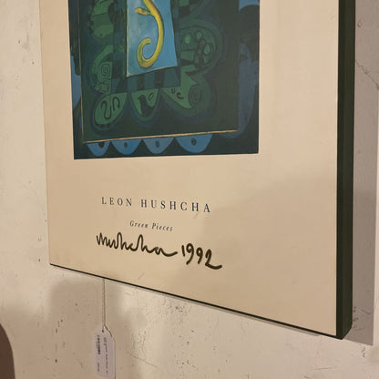 Leon Hushcha "Green Pieces" Art Print