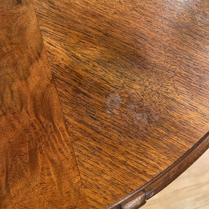 Art Deco Oval Entry Table with Bowed Legs