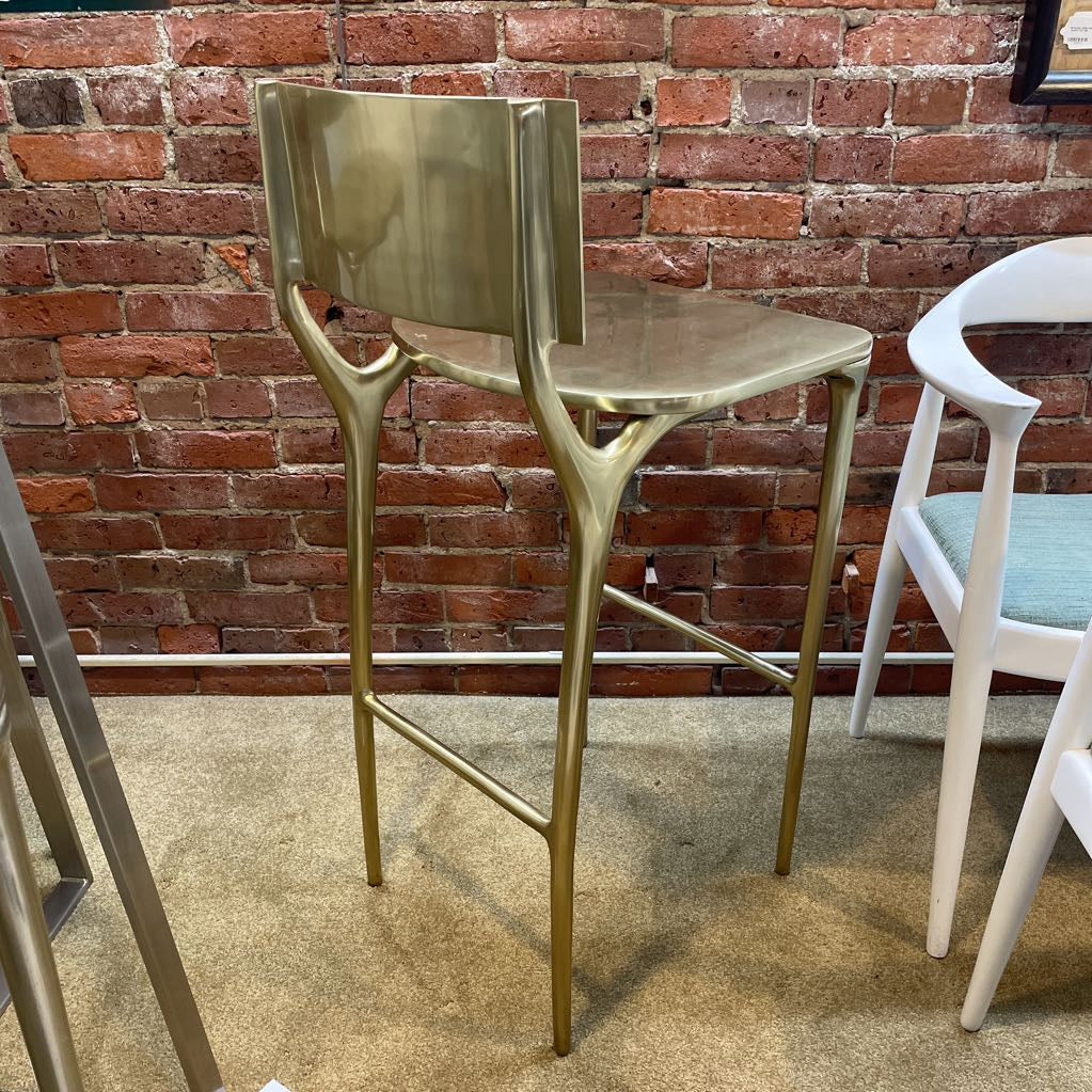 CB2 Oro Gold Finish Barstool