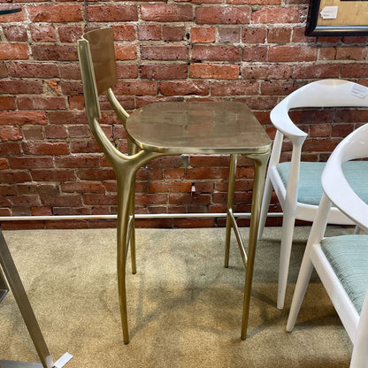 CB2 Oro Gold Finish Barstool