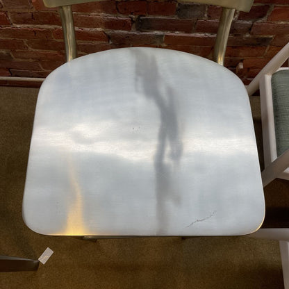 CB2 Oro Silver Finish Barstool