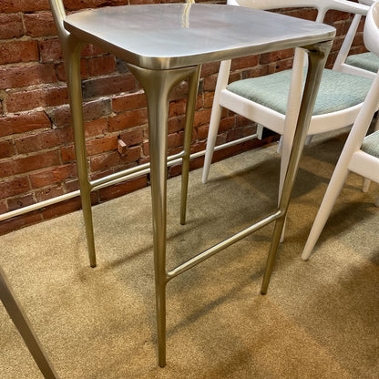 CB2 Oro Silver Finish Barstool