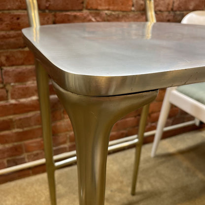 CB2 Oro Silver Finish Barstool