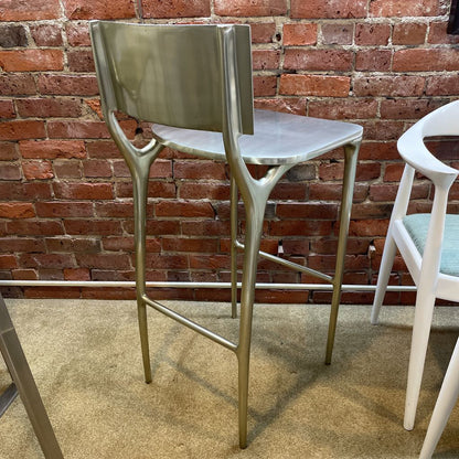 CB2 Oro Silver Finish Barstool