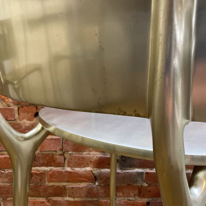 CB2 Oro Silver Finish Barstool