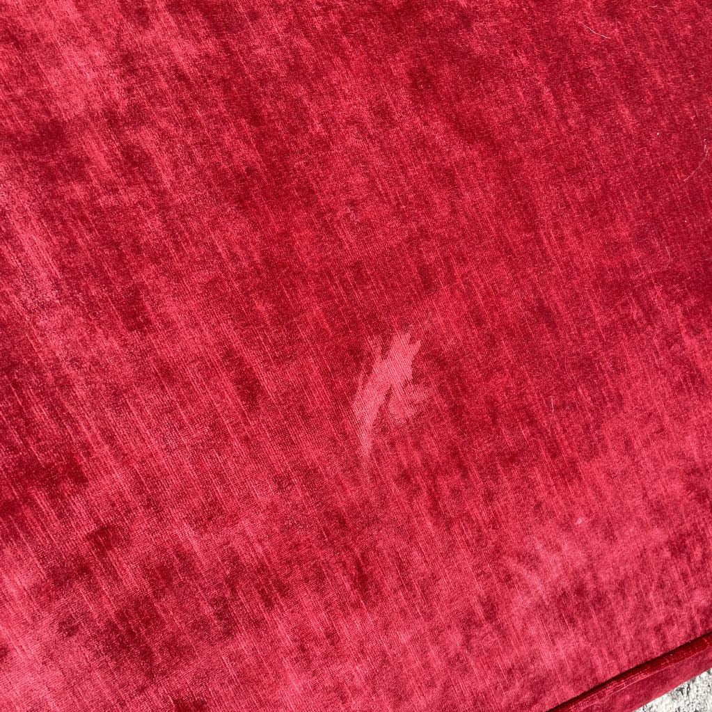 Mod Shop Custom Curved Scarlet Velvet Sofa
