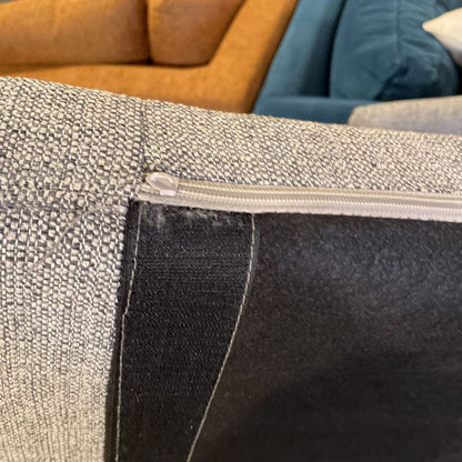 Gray Cushion Back Black Leg Slender Frame Accent Chair