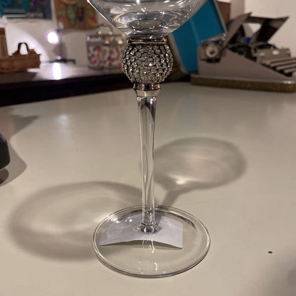 Wine Glasses w/ Rhinestones on Stem SET of 4