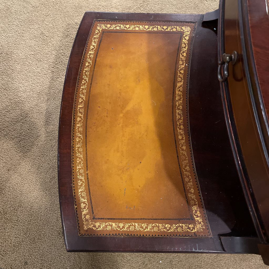 Step Up Golden Leather End Table