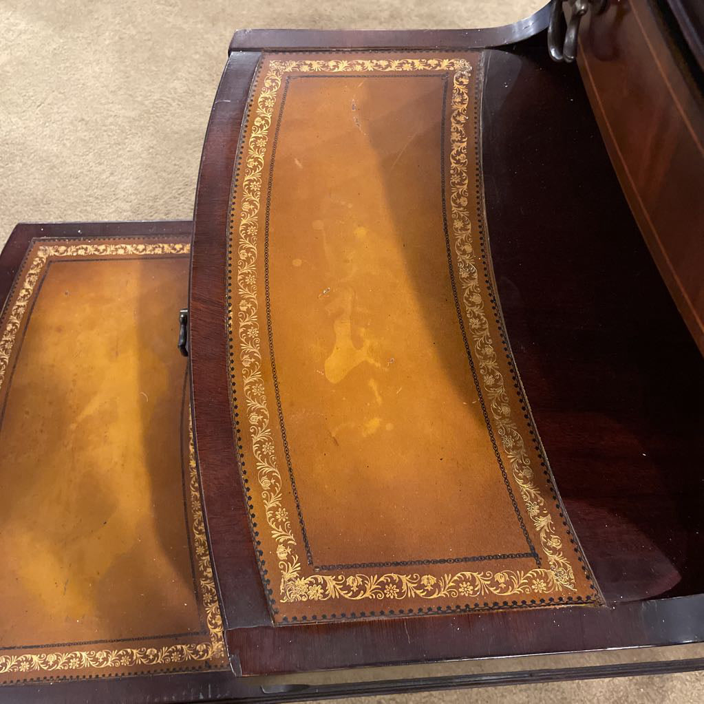 Step Up Golden Leather End Table