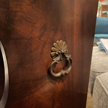 Step Up Golden Leather End Table
