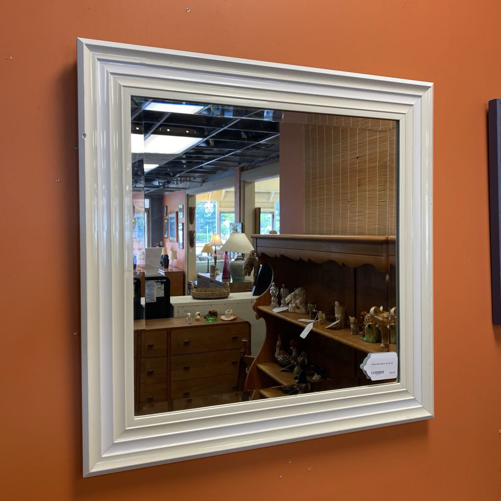 White Fluted Mirror (AS IS) C MIRRORS
