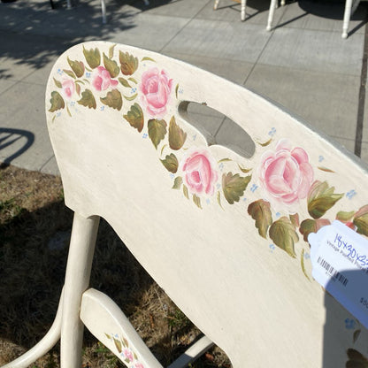 Vintage Painted Floral Rocker U ACCENT CHAIRS