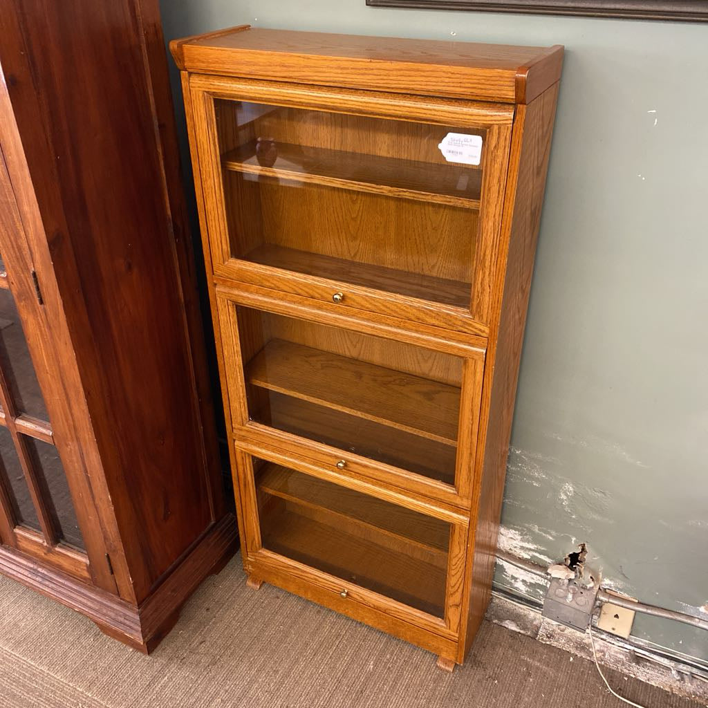 Small Shallow Barrister Bookcase Media Storage