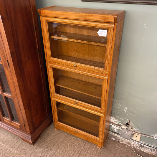 Small Shallow Barrister Bookcase Media Storage
