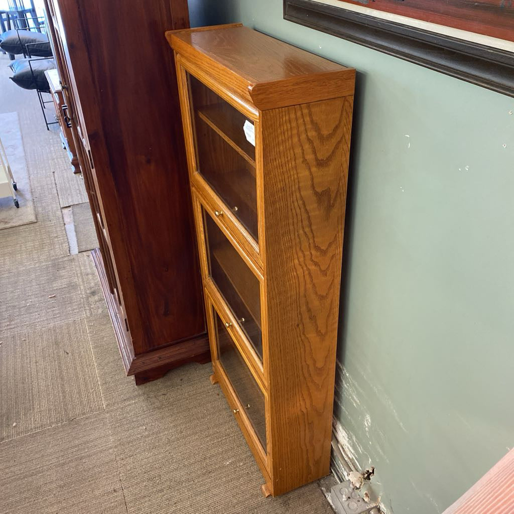 Small Shallow Barrister Bookcase Media Storage
