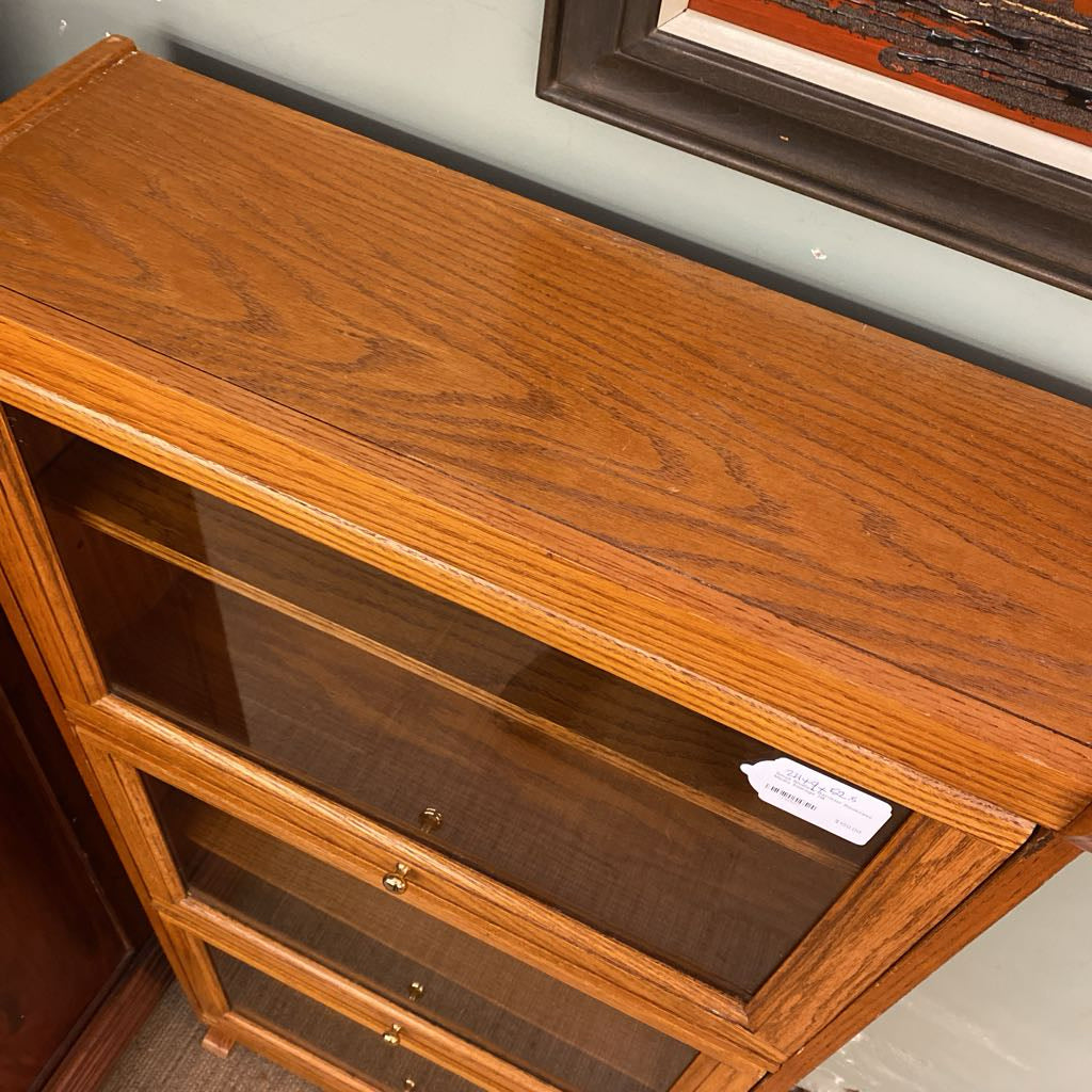 Small Shallow Barrister Bookcase Media Storage