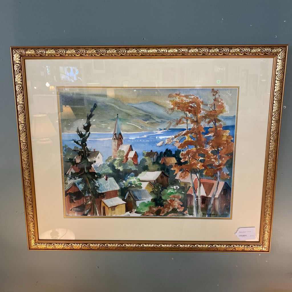 Signed V.Erikson Landscape Watercolor