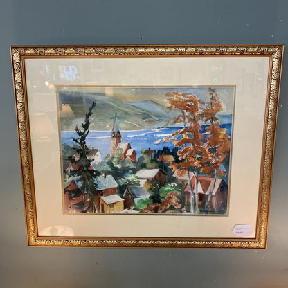 Signed V.Erikson Landscape Watercolor