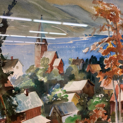 Signed V.Erikson Landscape Watercolor