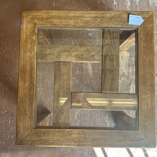 Solid Wood Side Table w/ Brass Accents C SIDE TABLES
