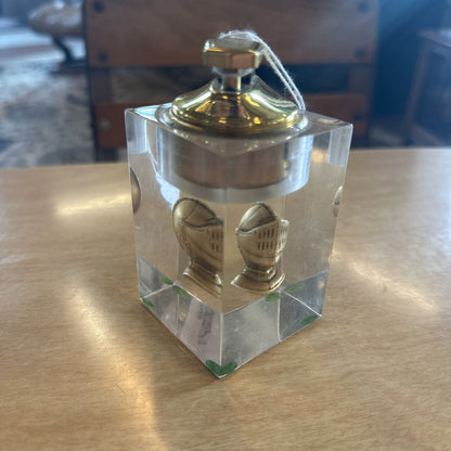 Acrylic Table Lighter w/ Knights Helmet UNIQUE FINDS
