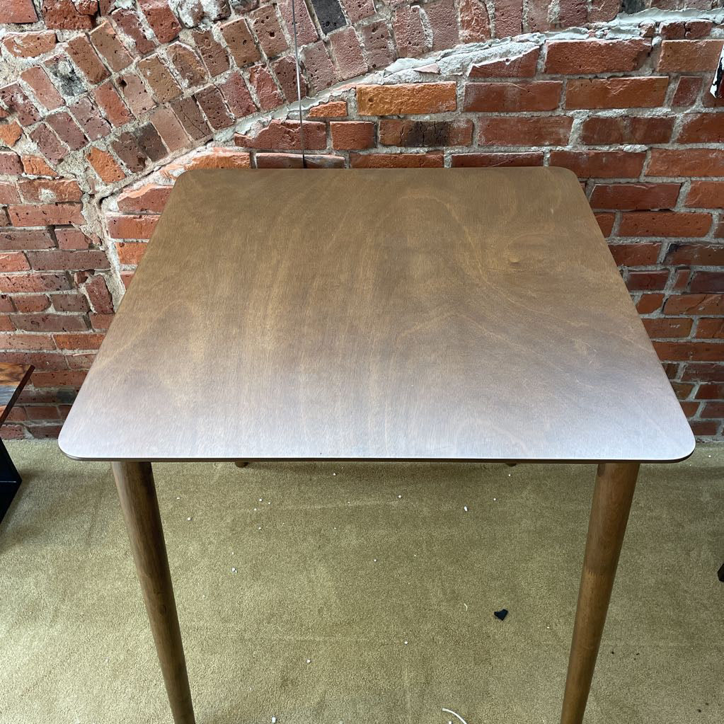 Walnut Finish Square Bar Table