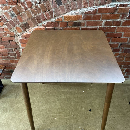 Walnut Finish Square Bar Table