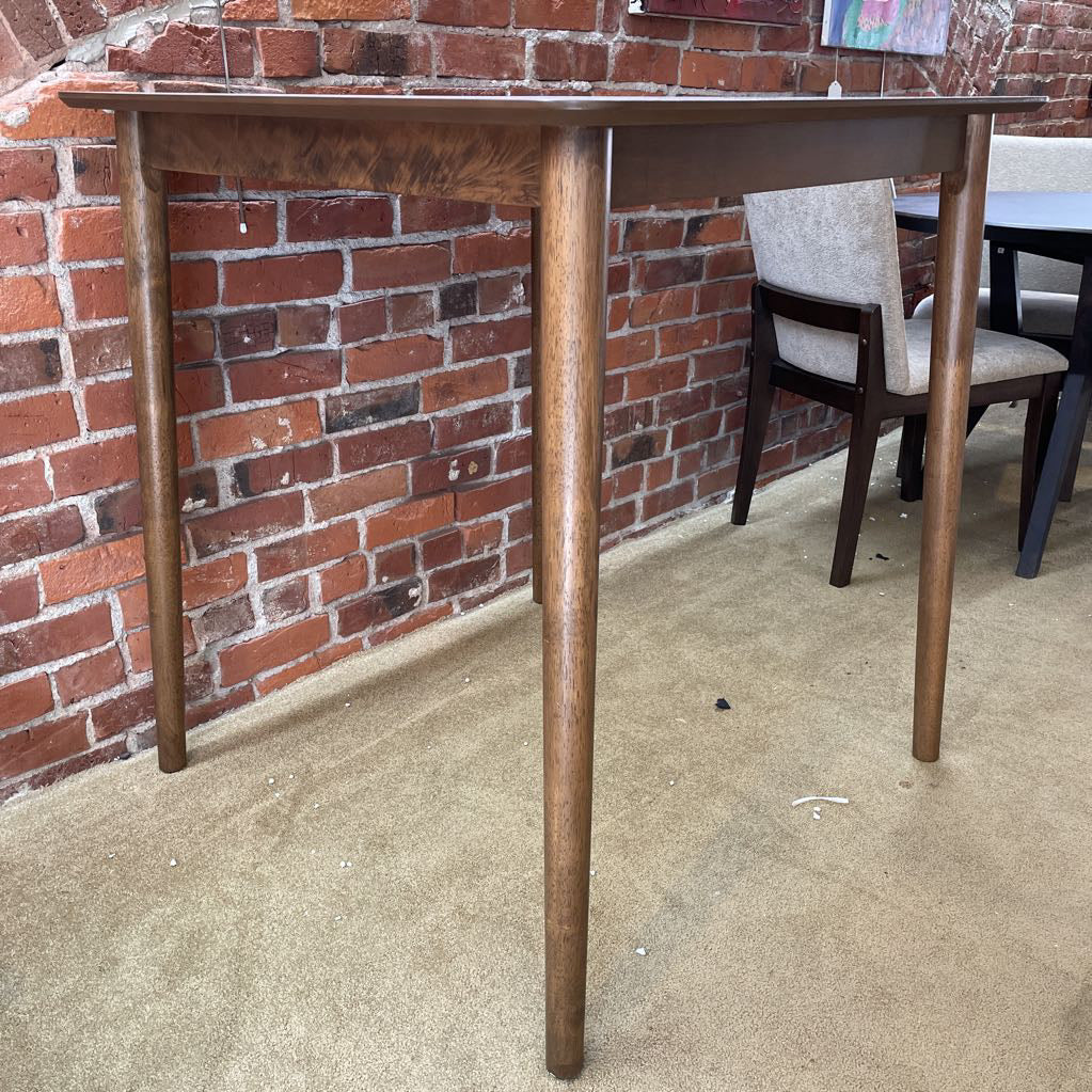 Walnut Finish Square Bar Table