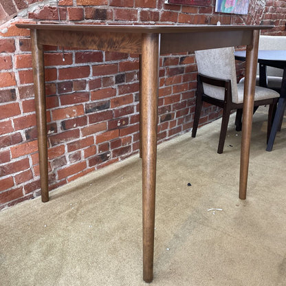 Walnut Finish Square Bar Table