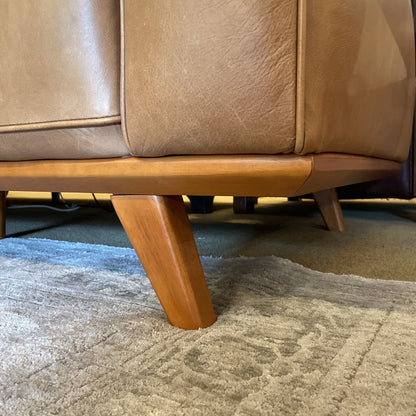 Odense Caramel Leather Loveseat
