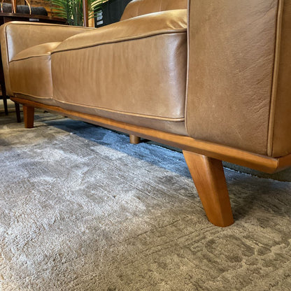 Odense Caramel Leather Loveseat