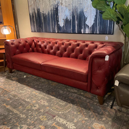 Daphne Red Leather Sofa U SOFAS