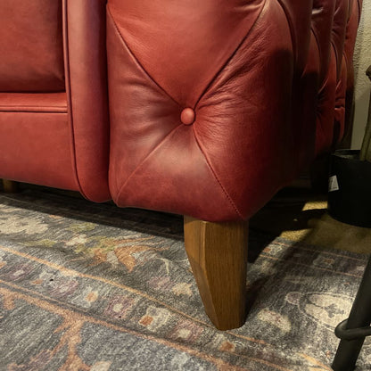 Daphne Red Leather Sofa U SOFAS