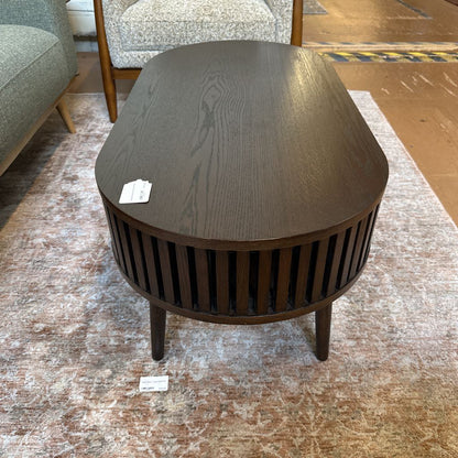 Houston Brown Oval Coffee Table C COFFEE TABLES