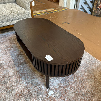 Houston Brown Oval Coffee Table