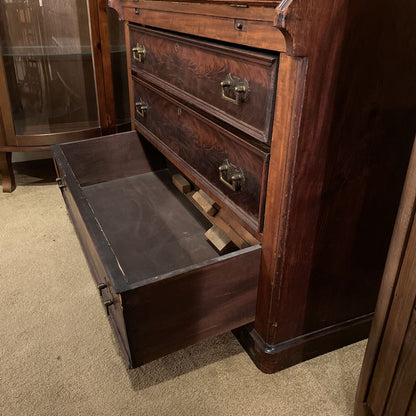 Ornate 3 Drawer Hutch w/ Fold Out Top Cabinet (AS IS) C CABINETS