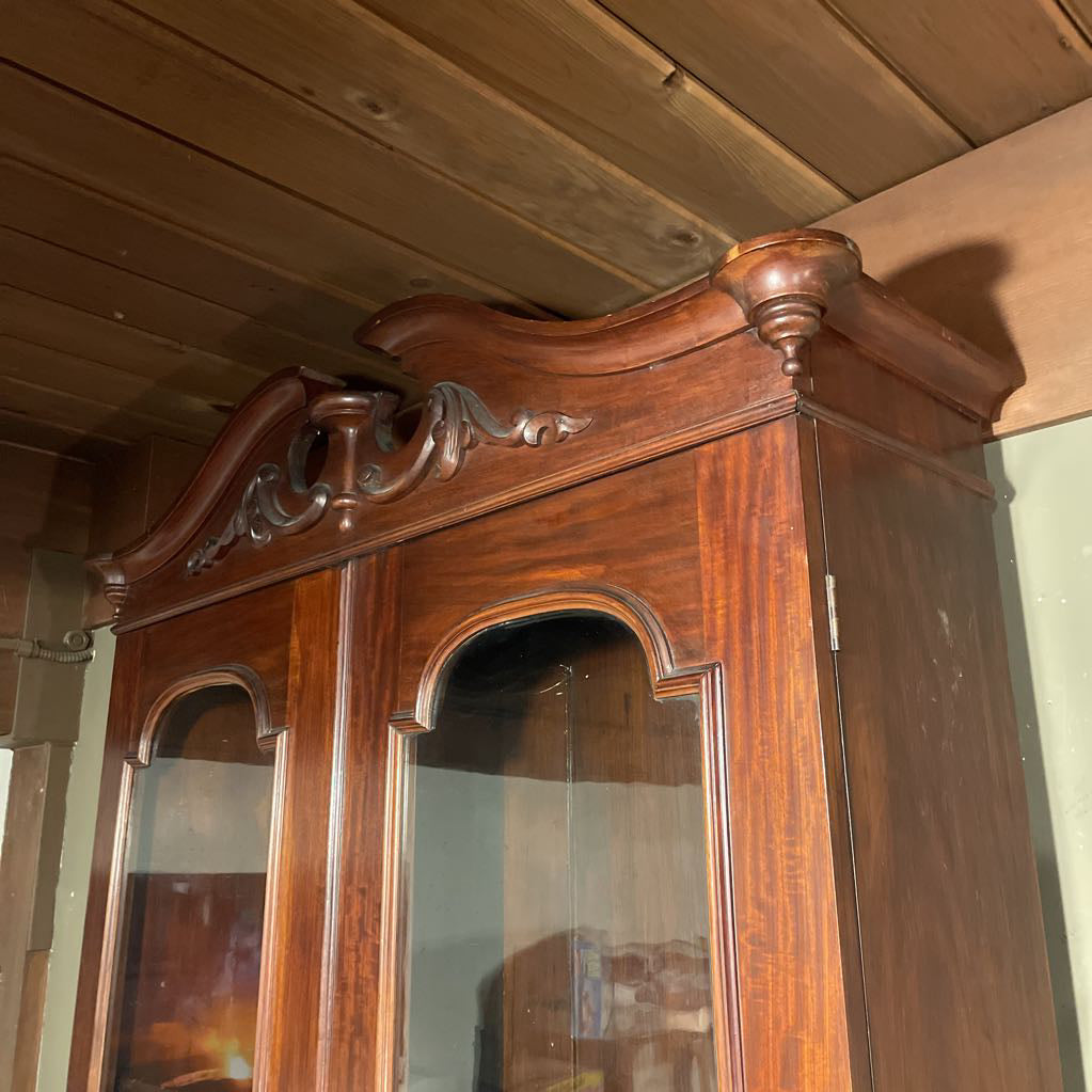 Ornate 3 Drawer Hutch w/ Fold Out Top Cabinet (AS IS) C CABINETS