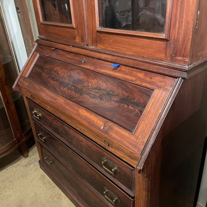 Ornate 3 Drawer Hutch w/ Fold Out Top Cabinet (AS IS) C CABINETS