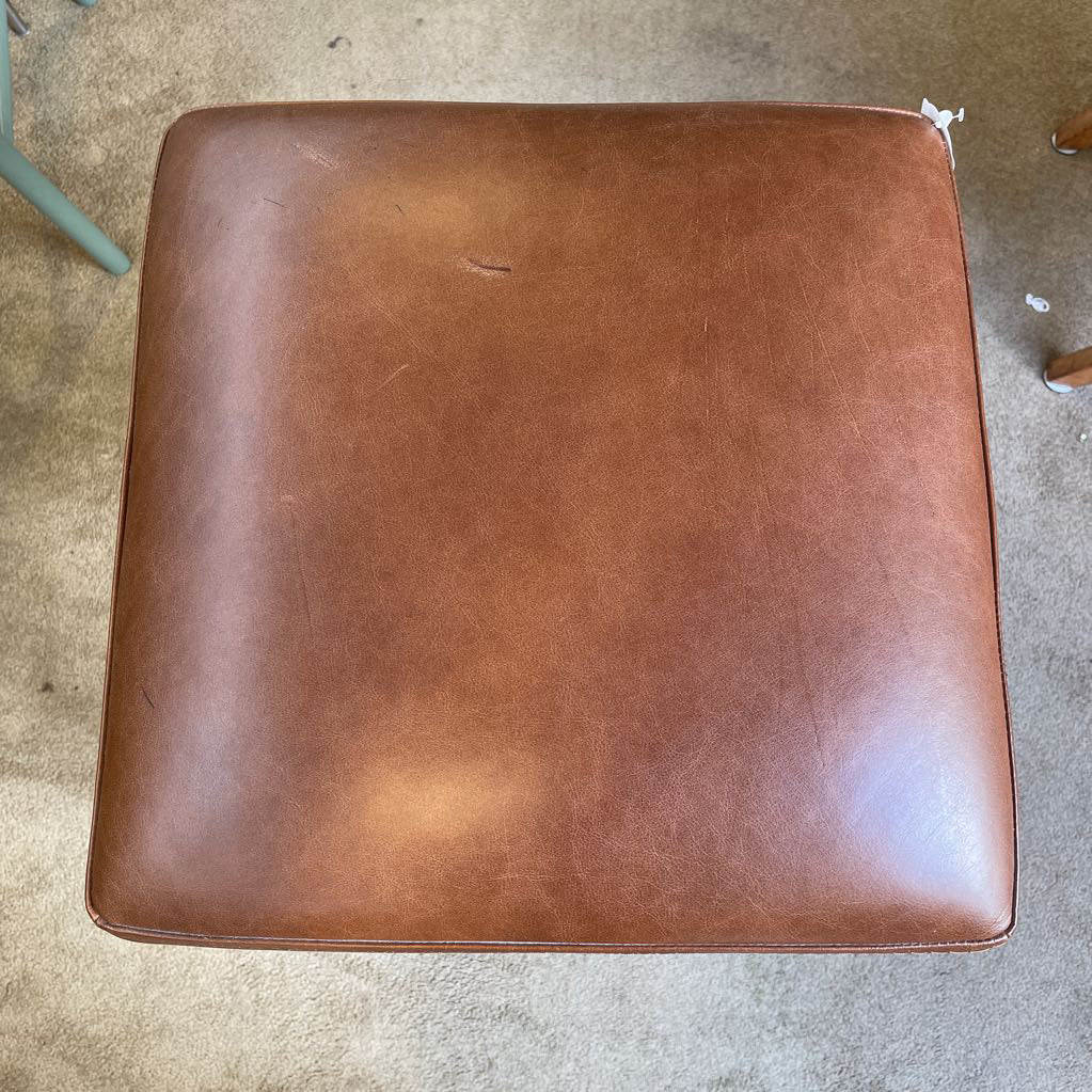 Frontgate Leather Studded Stool