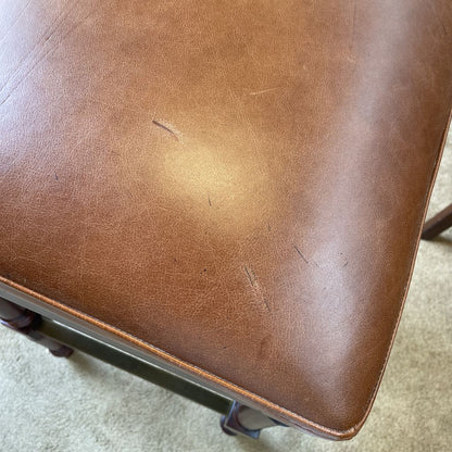 Frontgate Leather Studded Stool